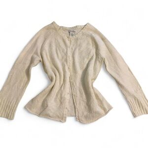 Vintage Y2K Aeropostale Pastel Yellow Fitted Button Cardigan XL